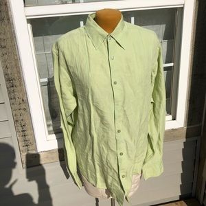Cubavera casual dress shirt lime green